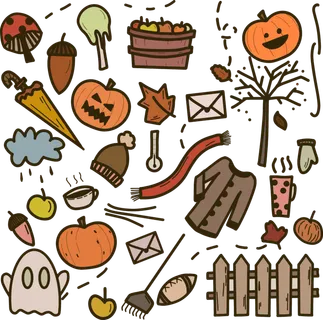 万圣节 涂鸦 秋天 南瓜 