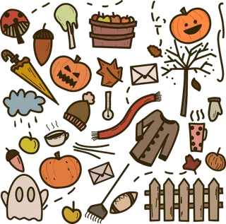 万圣节 涂鸦 秋天 南瓜 