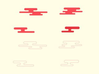 中国风古典传统图案边框纹理祥云灯笼装饰线条PSD背景素材