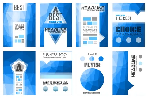 抽象矢量彩色时尚年度宣传册设计