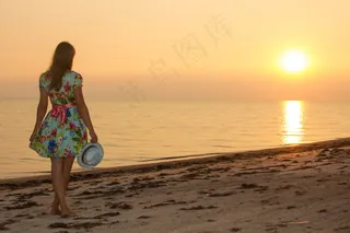 海边黄昏唯美风景图片
