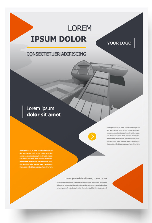 包装宣传册设计模板传单页抽象商务宣传册A4模板创意封面趋势宣传