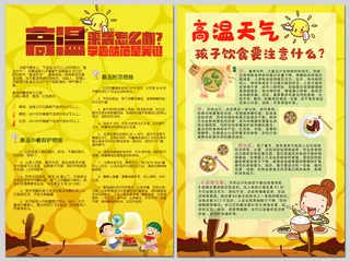 高温来袭学会怎么防范海报
