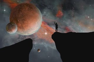 元宇宙世界天空背景墙风景