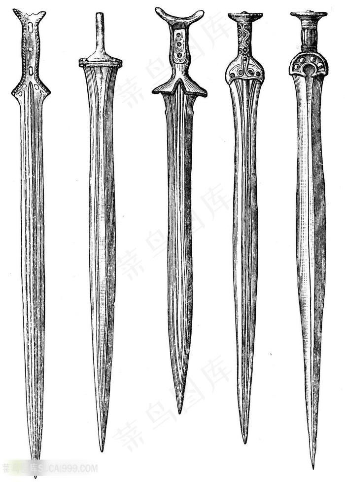 手绘军事武器剑