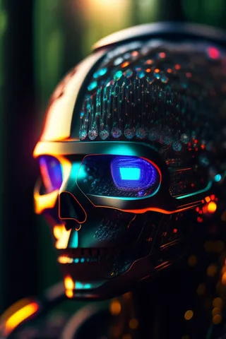 ai机器人人工大脑外星人插画