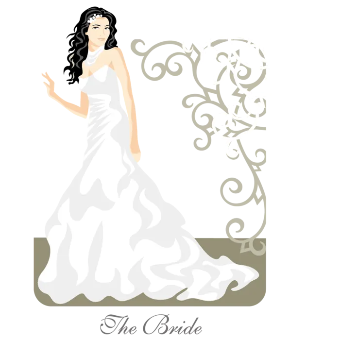 婚纱卡通简笔 