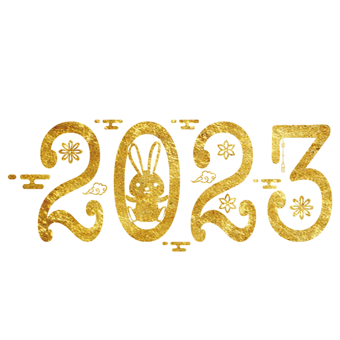 烫金2023兔年数字_元素编号13456890