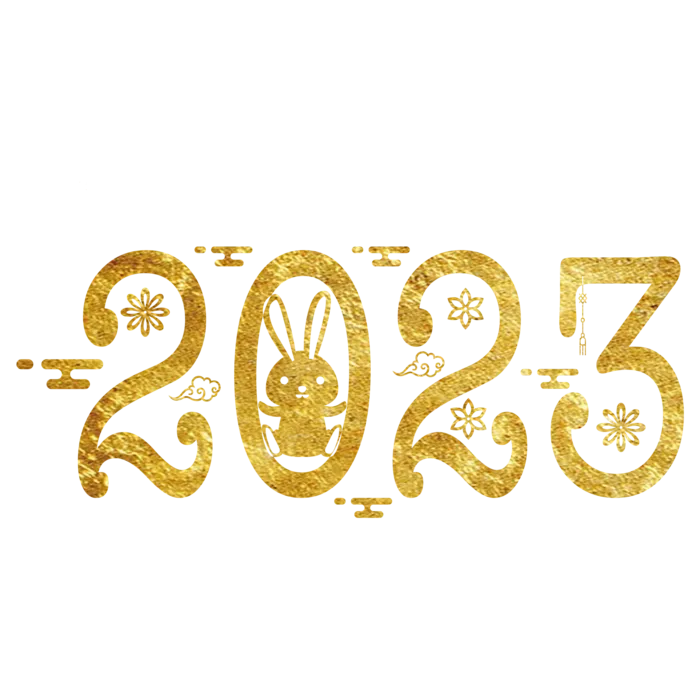 烫金2023兔年数字_元素编号13456890