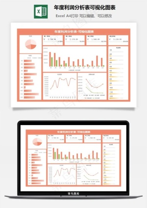 年度利润分析表可视化图表