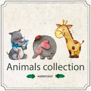 犀牛大象长颈鹿免抠失量图