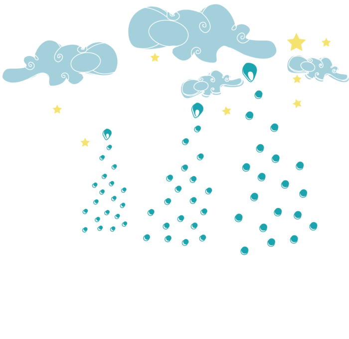 下雪卡通乌云