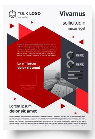 包装宣传册设计模板传单页抽象商务宣传册A4模板创意封面趋势宣传