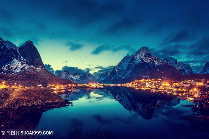 高清唯美浪漫山水夜景风景图片
