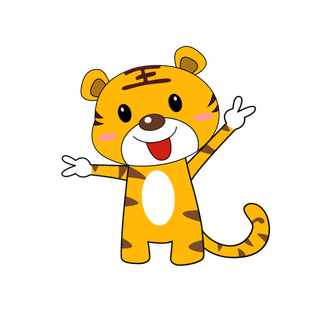 卡通小老虎PNG免抠插画素材可爱动物老虎插画贴图PNG免抠设计素材