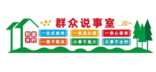 群众说事室标语文化墙展板