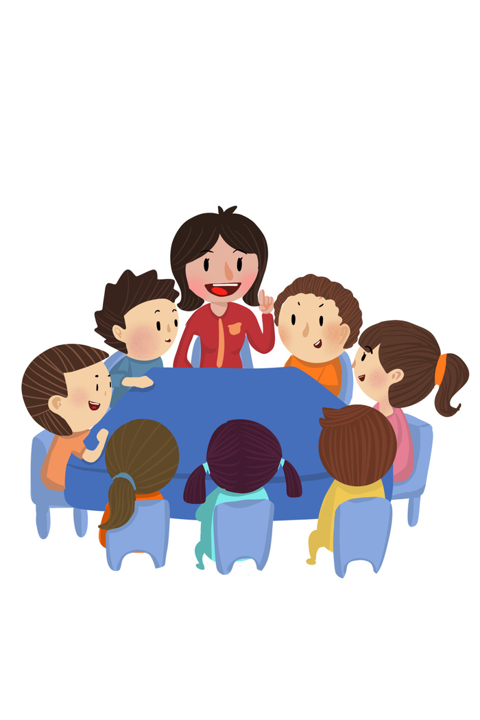 卡通教师节学生矢量素材