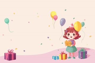 粉色系缤纷礼物banner背景