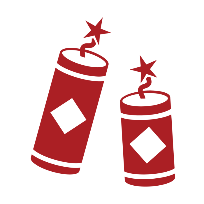 红色烟花爆竹免扣素材