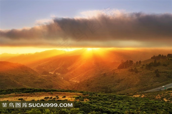天空霞光摄影图片