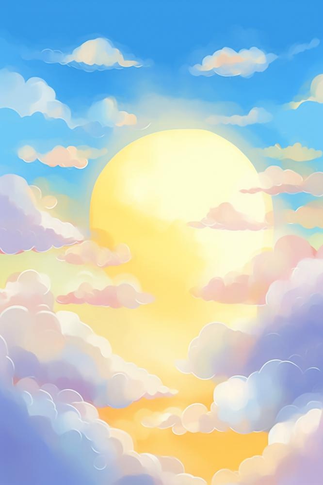 云朵唯美紫蓝色背景(896x1344)
