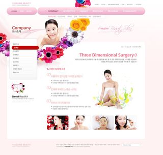 韩式风格网页设计PSD源文件素材清新淡雅