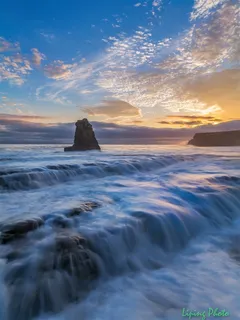 高清唯美海边小瀑布风景图片 高清唯美海边小瀑布风景图片