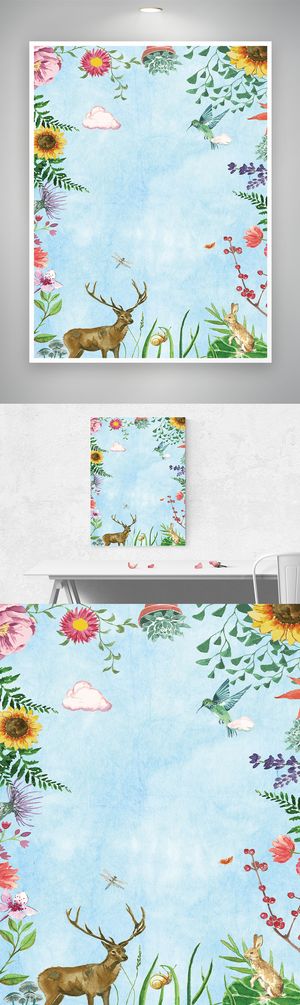 创意鲜花图片背景元素