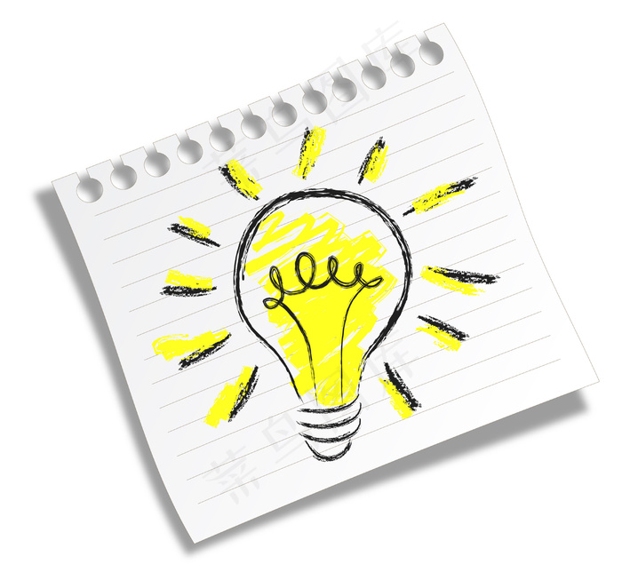 素描灯泡创意图片