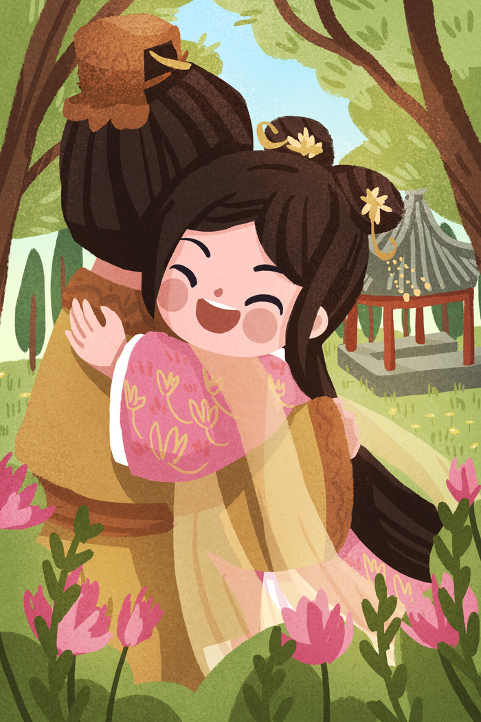 国潮中国唯美七夕节情人节牛郎织女商场宣传促销海报PSD素材模板