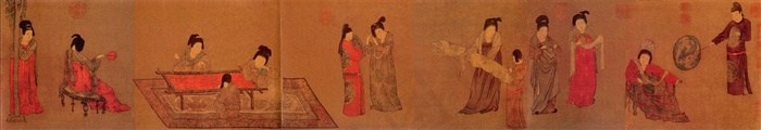 挥扇仕女图古画