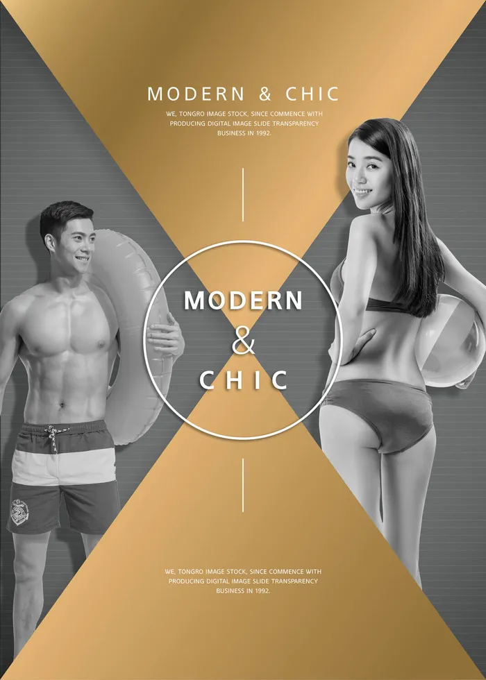 时尚金色游衣美女淘宝店铺海报