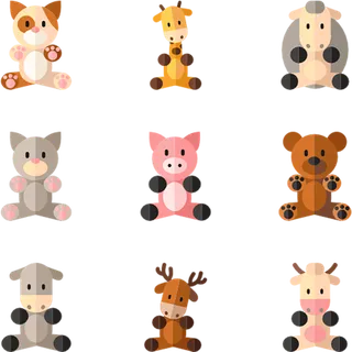 小动物图标素材卡通