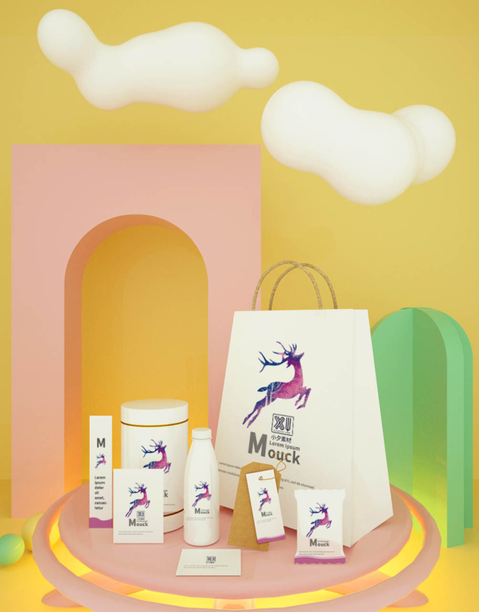 包装智能贴图样机VI效果PSD素材psd模版下载