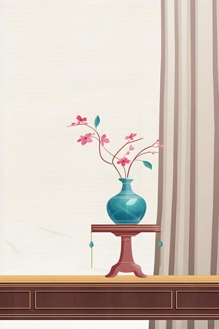 国风简约温馨桌子背景