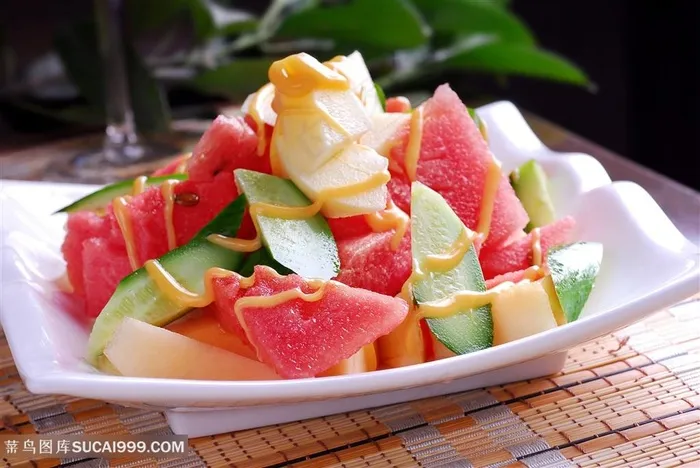 西瓜黄瓜甜瓜沙拉