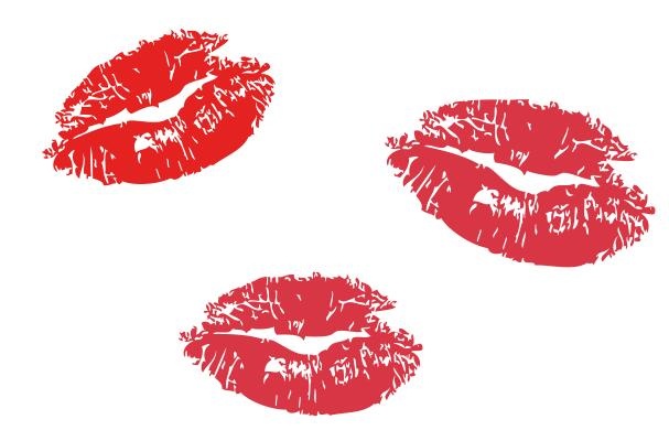 矢量口红唇印