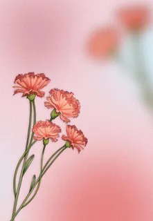 母亲节康乃馨花免抠