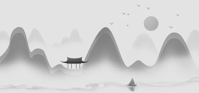 中国风古典中式水墨山水