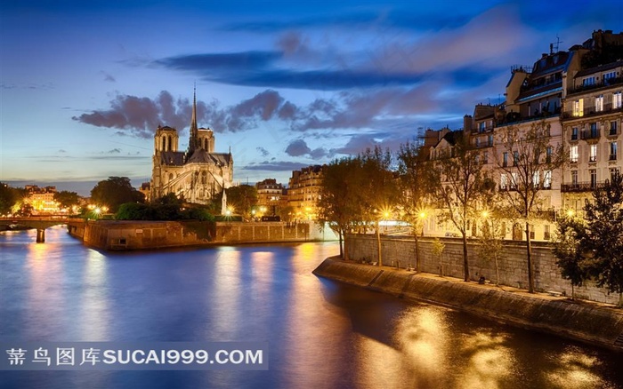 巴黎圣母院景色摄影
