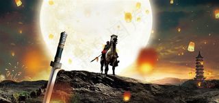 武侠英雄古风海报背景人物