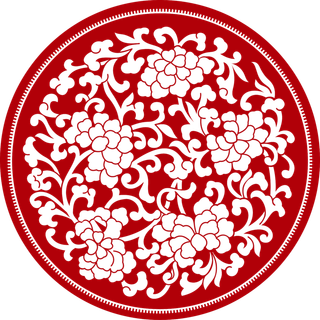 红色喜庆简约风传统吉祥纹样纹路纹理免扣PNG素材图片 (13)