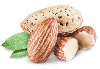 切开的巴旦木高清图片