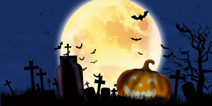 万圣背景之夜PSD素材