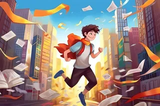 考试复习冲刺时间学生天空背景