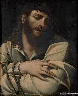 看这个人胡须男士油画装饰画