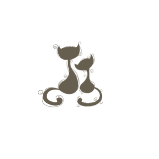 卡通猫腻情侣情人节