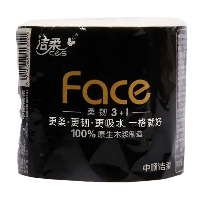 洁柔 face卷筒纸独立包 1卷／件超市商品白底图免抠实物摄影png格式图片透明底
