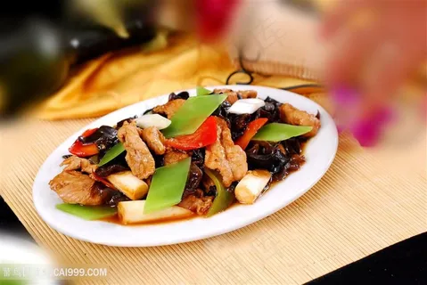 木须肉片中华美食摄影图