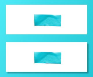 一条贴不平滑的不干胶贴实拍素材